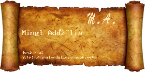 Mingl Adélia névjegykártya